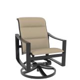 padded sling outdoor swivel rocker