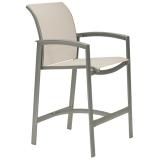 outdoor relaxed sling stationary bar stool