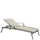 outdoor chaise lounge with wheels and arms